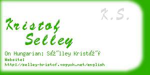 kristof selley business card